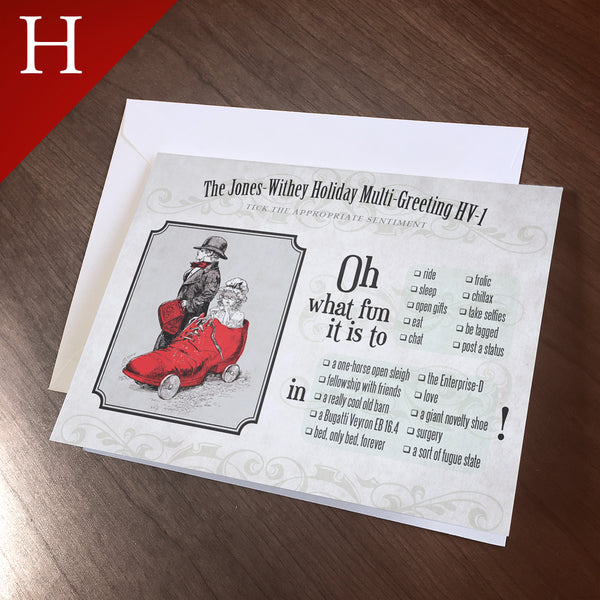 Greeting Card (Holidays) - “Oh What Fun”; Multi-Purpose HV-1