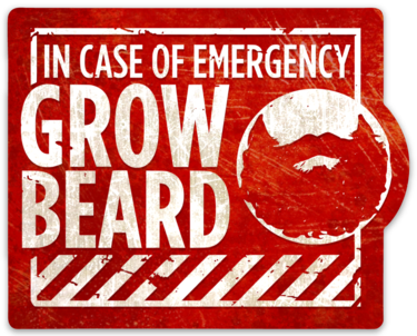 In Case of Emergency Grow Beard sticker (3.8" x 3")
