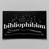 Bibliophibian sticker | Blue or Black (4.25" x 2.75")