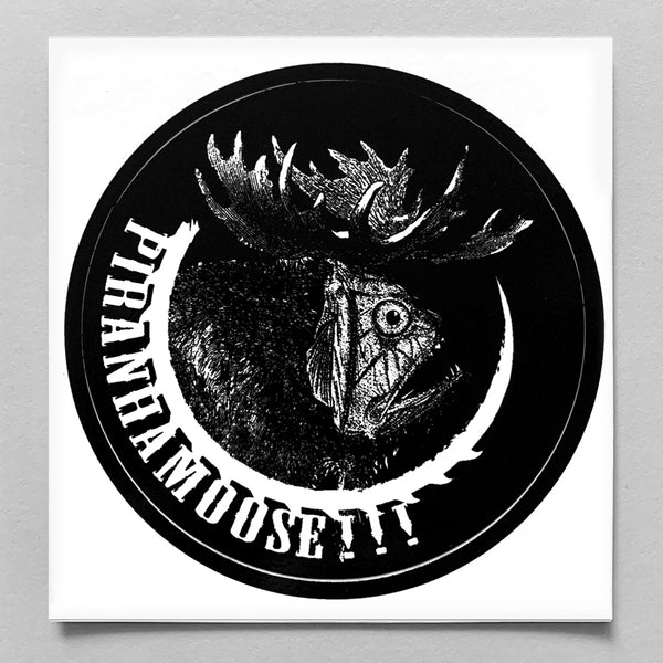 Piranhamoose sticker (3.5" circle)