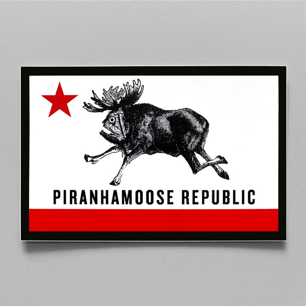 Piranhamoose Republic sticker (4.25" x 2.75")