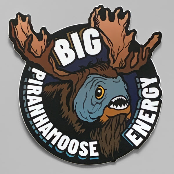 Big Piranhamoose Energy sticker (4")