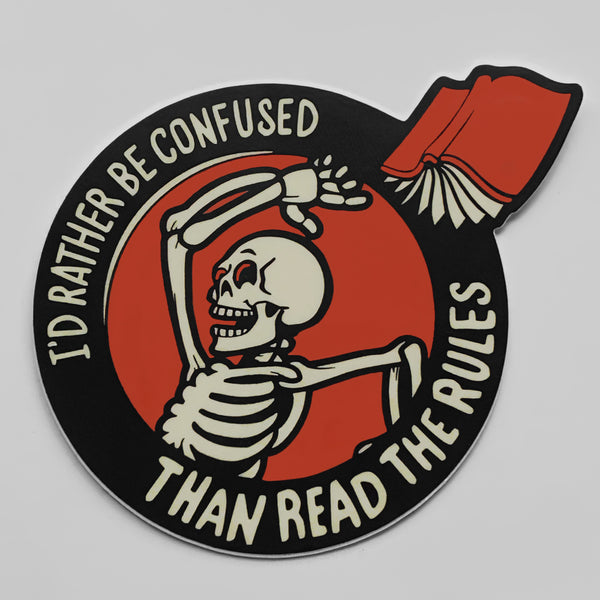 I'd Rather Be Confused sticker (3.4" x 2.8")