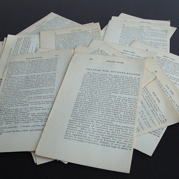 Old 1890s-era Book Pages for Crafting