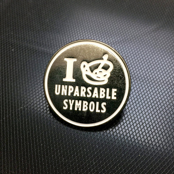 Enamel Pin - Unparsable Symbols