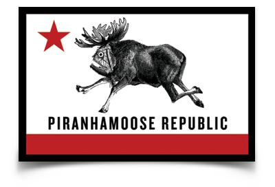Piranhamoose Republic sticker (4.25" x 2.75")