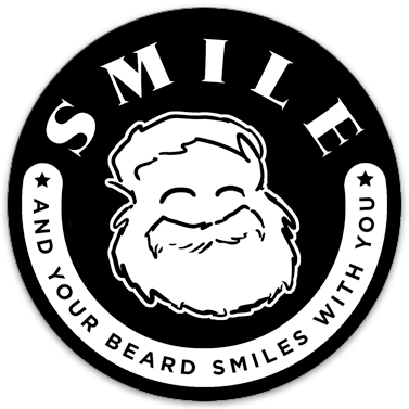 Smile, And Your Beard Smiles With You sticker (3.5" circle)
