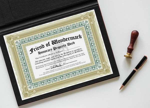 Friend of Wondermark Certificate (Tip Jar)